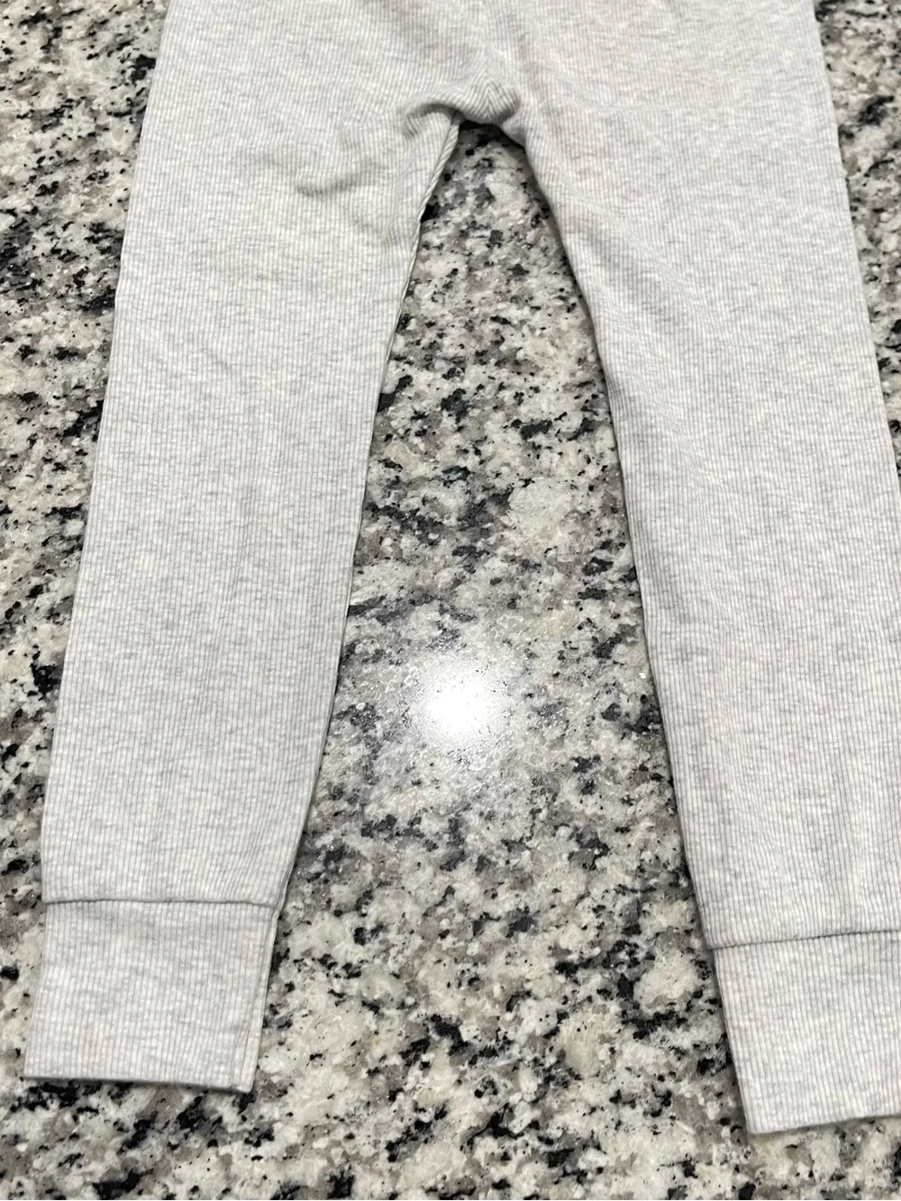 Old Navy Toddlers' Light Gray Ribbed Pajama Set - Short Sleeve Top & Pants